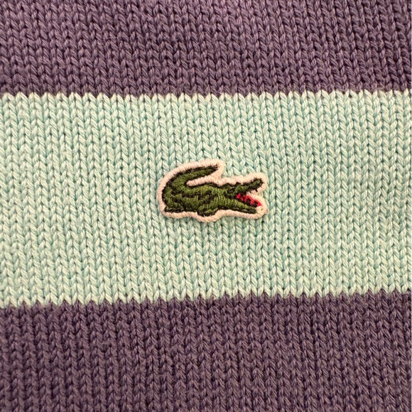 LACOSTE Blue and Teal Cotton Pullover size 36 - Picture 7 of 11